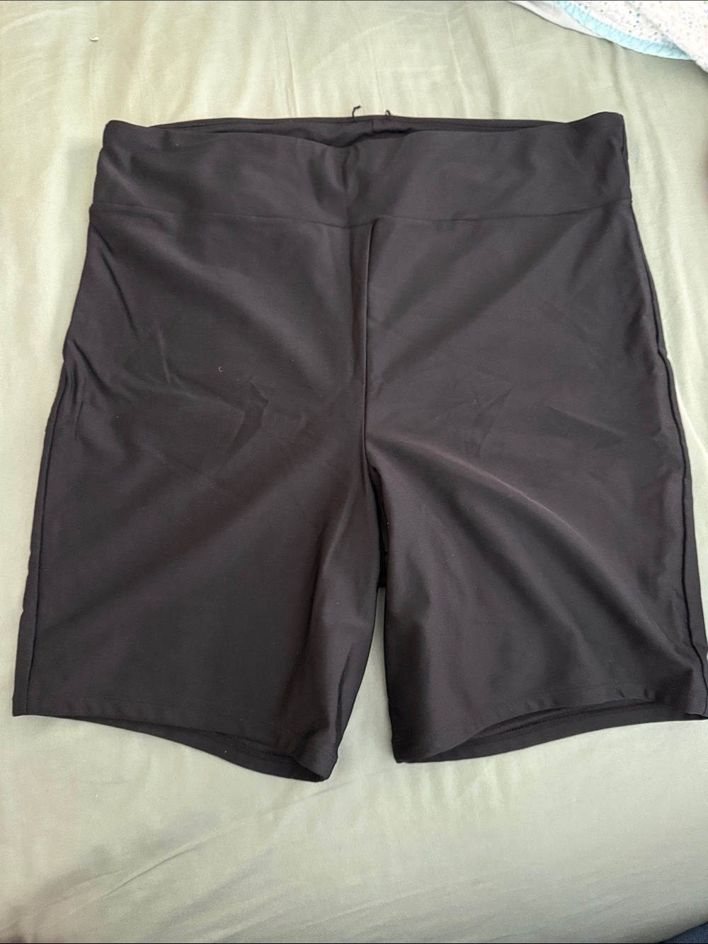 Black Women's High-Waist Performance Bike/Swim Shorts